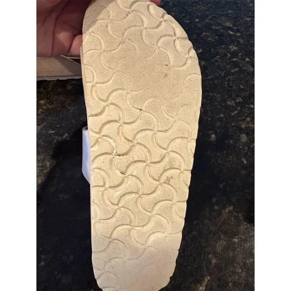 Birkenstock Arizona Women's Sandals Size 6 Ivory Leather Slip-On - Picture 7 of 16